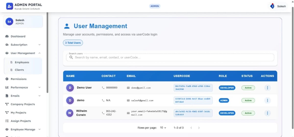 Employee Impersonation & Account Control